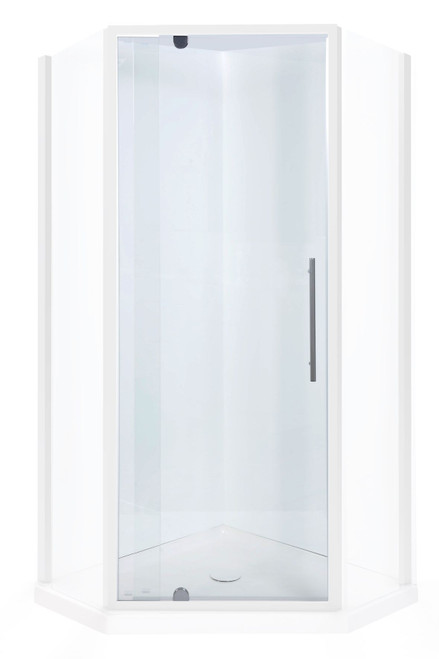 Flinders Neo Shower Screen Corner 900mm Door Chrome (Return to be ordered separately) [198940]