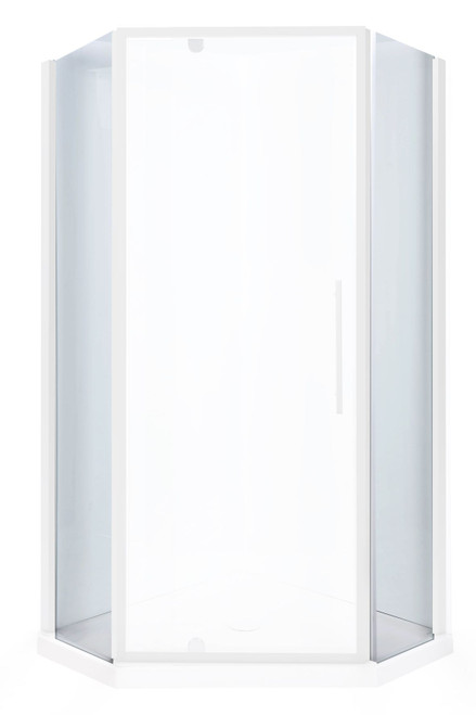 Flinders Neo Shower Screen Corner 900mm Return Chrome (Door to be ordered separately) [198941]