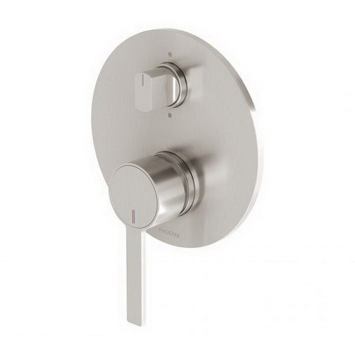 Lexi MKII Wall Bath & Shower Diverter Mixer Brushed Nickel [199180]