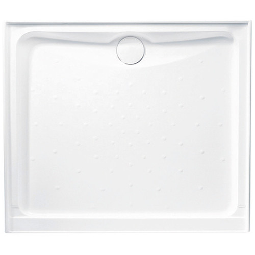 Base Shower Evo Polymarble White 1220mm x 900mm Rear Outlet Anti Slip [053850]