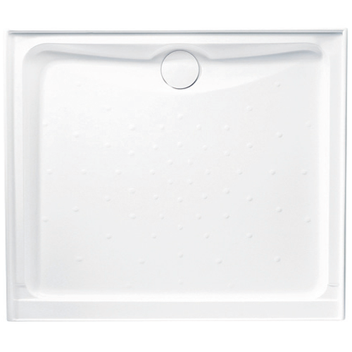 Base Shower Evo Polymarble White 1660 x 900mm Rear Outlet Anti Slip [010231]