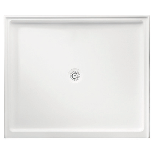 Flinders Polymarble Shower Base 820mm x 1060mm Centre Outlet White [198921]