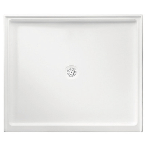 Flinders Polymarble Shower Base 1220mm x 780mm Centre Outlet White [198922]