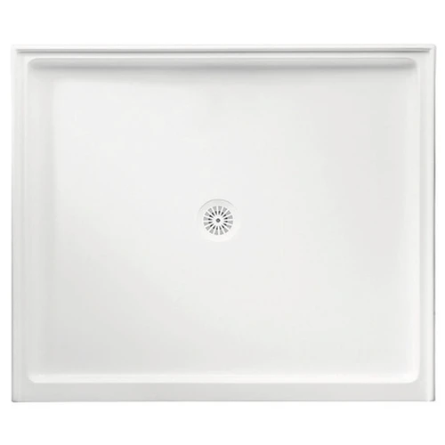 Flinders Polymarble Shower Base 1060mm x 900mm Centre Outlet White [198926]