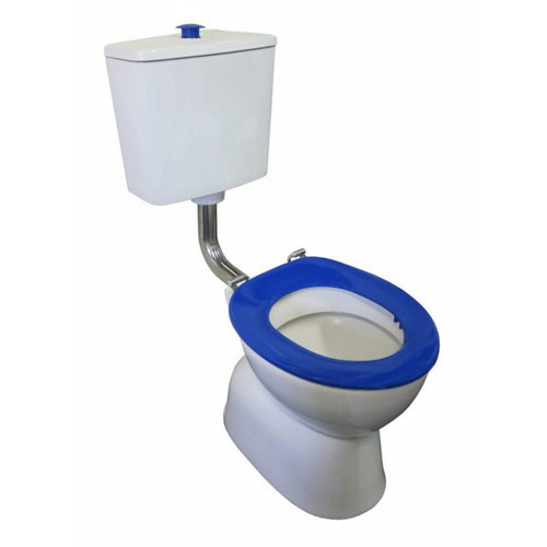 Plaza Assist Deluxe Vitreous China Special Needs Toilets Blue Seat [198653]