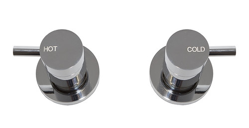 Spruce (Dahlek) Wall Taps (Top Assembly) Lever 1/4 Turn Ceramic Disc Chrome (Pair) [250102]