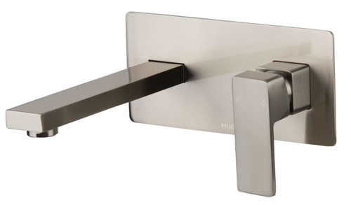Sage Wall Basin Mixer with Plate 4Star Brushed Nickel [250175]