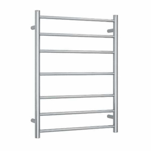 Thermogroup Thermorail Straight Round Budget Heated Towel Ladder 80W 7 Bar 600 x 800mm Polished Stainless Steel [141903]