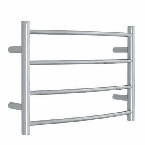 Thermogroup Thermorail Curved Round Heated Towel Ladder 45W 4 Bar 600 x 420mm Polished Stainless Steel [129585]