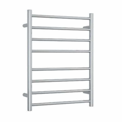 Thermogroup Thermorail Straight Round Heated Towel Ladder 76W 8 Bar 530 x 700mm Polished Stainless Steel [129590]