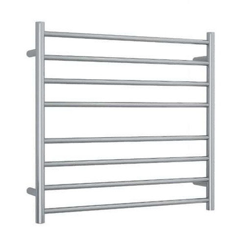 Thermogroup Thermorail Straight Round Heated Towel Ladder 104W 8 Bar 750 x 700mm Polished Stainless Steel [129591]