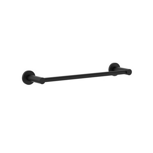 Round Single Towel Rail 300mm Matte Black [156484]