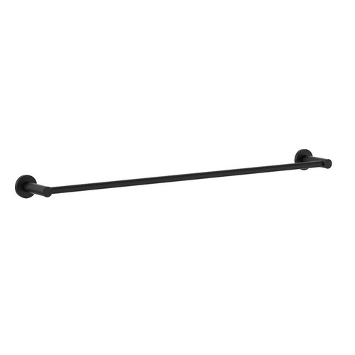 Round Single Towel Rail 600mm Matte Black [156486]