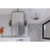 Allegra Mirror 500 x 1000mm Matte Black w/500mm Adjustable Rail [166308]