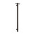 Thermorail Straight Round Vertical SingleBar Heated Towel Rail 30W 142mm x 900mm Matte Black [167875]