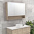 Uni Mirror Cabinet w/Display Shelf 1200mm Scandi Oak [169172]