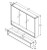 Mirror Cabinet Display Shelf Insert 1200mm Satin Black [191567]
