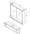 Mirror Cabinet Display Shelf Insert 900mm Industrial [191550]