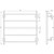 Radii Towel Ladder 5 Bar 750mm x 740mm with Square Plate Chrome [199313]