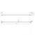 Vivid Slimline Towel Rail Single 600mm Brushed Nickel [199321]