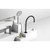 Vivid Slimline Towel Rail Single 600mm Brushed Nickel [199321]