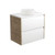 Reba 750 Matte White Above Counter Basin + Crystal Pure Stone Top + Amato Satin White Cabinet Wall-Hung 2DRW 1TH [191666]