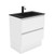 Montana 750 Solid Surface Moulded Basin-Top + Quest Gloss White Cabinet on Kick Board 2 Drawer 1 Tap Hole [196432]