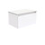 Sarah Black Sparkle 750 Semi-inset Basin-Top + Manu Gloss White Cabinet Wall-Hung 2 Internal Drawer No Tap Hole [197041]