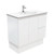 Rotondo 900 Ceramic Moulded Basin-Top + Fingerpull Satin White Cabinet on Kick Board 2 Door 2 Right Drawer 1TH [197359]
