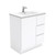 Dolce 750 Ceramic Moulded Basin-Top + Fingerpull Gloss White Cabinet on Kick Board 1 Door 3 Right Drawer 3TH [197559]