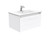 Dolce 750 Ceramic Moulded Basin-Top + Manu Gloss White Cabinet Wall-Hung 2 Internal Drawer No Tap Hole [197564]