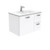 Dolce 750 Ceramic Moulded Basin-Top + Unicab Gloss White Cabinet Wall-Hung 1 Door 2 Right Drawer No Tap Hole [197568]