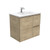 Dolce 750 Ceramic Moulded Basin-Top + Edge Scandi Oak Cabinet Wall-Hung 1 Door 2 Right Drawer No Tap Hole [197601]