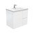 Dolce 750 Ceramic Moulded Basin-Top + Fingerpull Satin White Cabinet Wall-Hung 1 Door 2 Left Drawer No Tap Hole [197636]