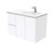 Dolce 900 Right Offset Ceramic Basin-Top + Fingerpull Gloss White Cabinet Wall-Hung 2 Door 2 Drawer 3 Tap Hole [197707]