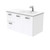 Dolce 900 Right Offset Ceramic Basin-Top + Unicab Gloss White Cabinet Wall-Hung 2 Door 2 Drawer 1 Tap Hole [197708]