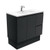 Dolce 900 Ceramic Moulded Basin-Top + Fingerpull Satin Black Cabinet on Kick Board 2 Door 2 Right Drawer No Tap Hole [197758]