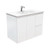 Dolce 900 Ceramic Moulded Basin-Top + Fingerpull Satin White Cabinet Wall-Hung 2 Door 2 Right Drawer 3 Tap Hole [197777]