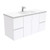 Vanessa 1200 Poly-Marble Moulded Basin-Top + Fingerpull Gloss White Cabinet Wall-Hung 2 Door 2 Drawer 3 Tap Hole [197786]