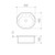Basin Vitreous China Concorde 500 Vanity White 3TH [057365]