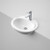 Concorde 500 Semi Recessed Basin with Bracket Vitreous China White 1 Tap Hole [057568]