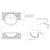 Concorde 500 Semi Recessed Basin with Bracket Vitreous China White 1 Tap Hole [057568]
