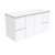 Sarah Roman Sand 1500 Semi-inset Basin-Top, Single Bowl + Fingerpull Gloss White Cabinet Wall-Hung 1 Tap Hole [196599]