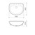 Caravelle Semi Recessed Basin with Bracket 550mm Vitreous China White 3 Tap Holes [058069]