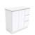 Sarah Roman Sand 900 Semi-inset Basin-Top + Fingerpull Gloss White Cabinet on Kick Board 2 Door 3 Left Drawer 1TH [196782]