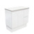 Sarah Roman Sand 900 Semi-inset Basin-Top + Fingerpull Satin White Cabinet on Kick Board 2 Door 2 Left Drawer 1TH [196866]