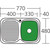 Lakeland Single Bowl Sink with Drainer Right Bowl 1 Tap Hole [067034]