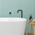 Round Pin Wall Bath/Shower Mixer Matte Black [156375]