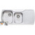 Monet Sink 1&3/4 Right Hand Bowls with Drainer MO712 1100mm x 500mm 1 Tap Hole Topmount Stainless Steel [067332]