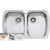 Monet Sink Double Bowl No Drainer MO763 815mm x 500mm One Tap Hole Topmount Stainless Steel [067812]